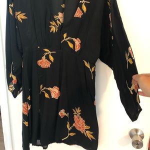 LOVE!! Black floral dress.